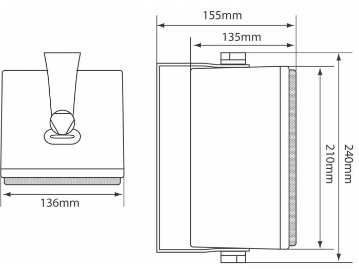 ADASTRA 952.887UK B30V-B - Altavoz de instalación 4 pulgadas - 30w - Color Negro 