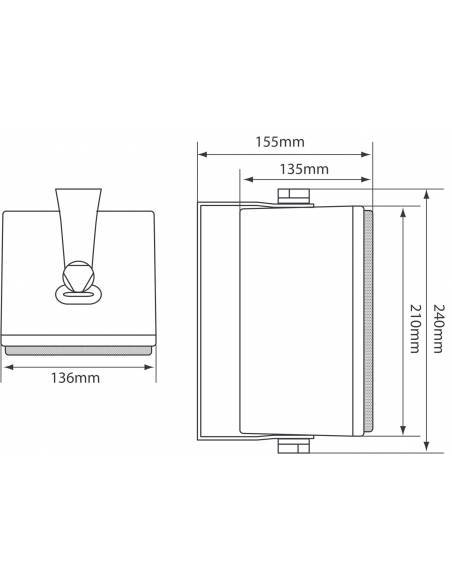 ADASTRA 952.888UK B30V-W - Altavoz de instalación 4 pulgadas - 30w - Color Blanco - 8