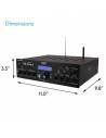 Pyle PDA8BUWM Amplificador de cine en casa Bluetooth, micrófono inalámbrico UHF