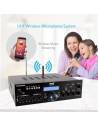 Pyle PDA8BUWM Amplificador de cine en casa Bluetooth, micrófono inalámbrico UHF