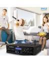 Pyle PDA8BUWM Amplificador de cine en casa Bluetooth, micrófono inalámbrico UHF