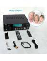 PYLE PRO PD1000BA - Amplificador Home Theater , Multimedia Disc Player, AM/FM Radio, MP3/USB, Bluetooht con 1000 Watt