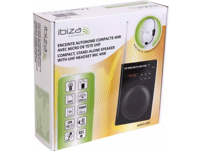 Ibiza Sound  PORT3-UHF - Altavoz portatil con bateria  - 4