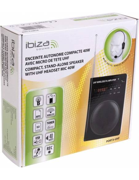Ibiza Sound  PORT3-UHF - Altavoz portatil con bateria  - 4