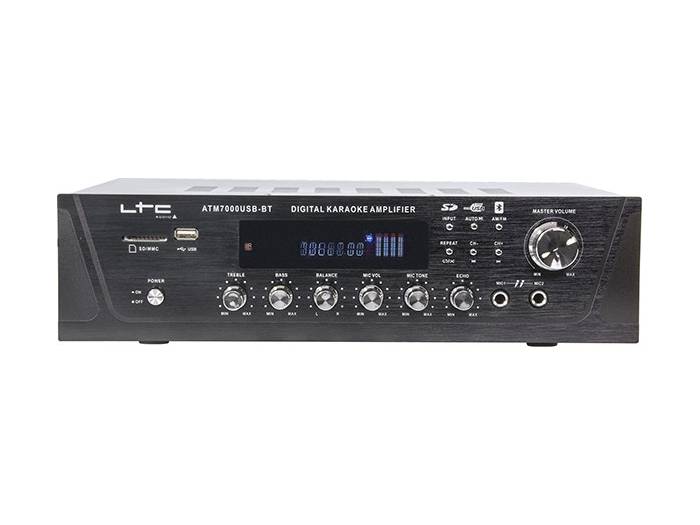 LTC ATM-7000 USB BT Amplificador Radio Karaoke Bluetooth SD USB 2X50W - 5