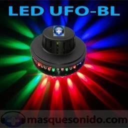 Ibiza Light LED UFO BL Negro 48 LEDs RGB 10mm 2