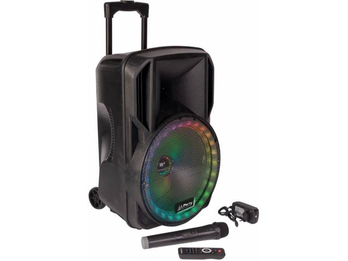 PARTY LIGHT & SOUND PARTY-15RGB - Altavoz Portatil de 15 pulgadas con USB, Bluetooth, FM y Mic VHF - 3