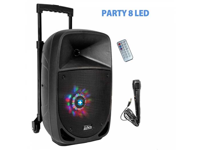 Party Light & Sound PARTY-8LED ALTAVOZ PORTATIL 8’’/20CM - 300W CON USB, BLUETOOTH, FM Y MICRO - 1