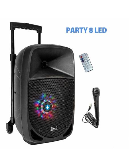 Party Light & Sound PARTY-8LED ALTAVOZ PORTATIL 8’’/20CM - 300W CON USB, BLUETOOTH, FM Y MICRO - 1