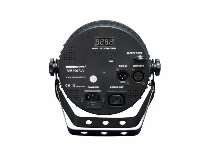 AMS PAR 706 AUV  - Par led. 7x12 led RGBWAUV. 10 canales DMX. - 4