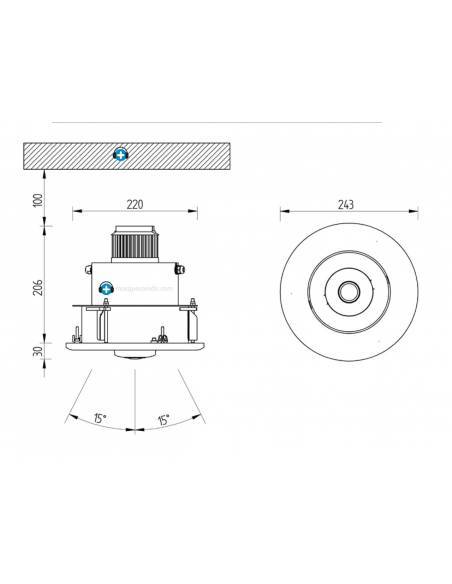 PHOS-85-DOWNLIGHT-W - Proyector de gobos Downlight con led de 80W
