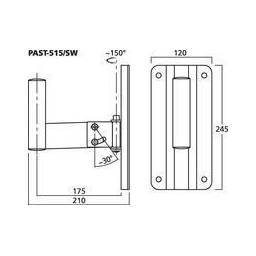 IMG Stage Line PAST-515/SW Soporte de pared para Altavoces - 1 2