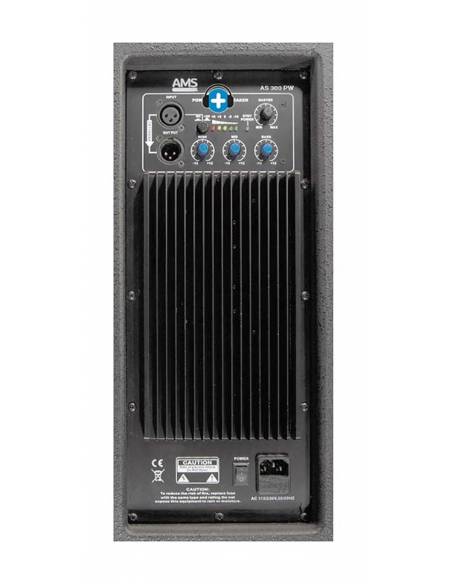 AMS AS 300 PW  - Caja acústica activa. Madera. Woofer 12" 500W. - 3