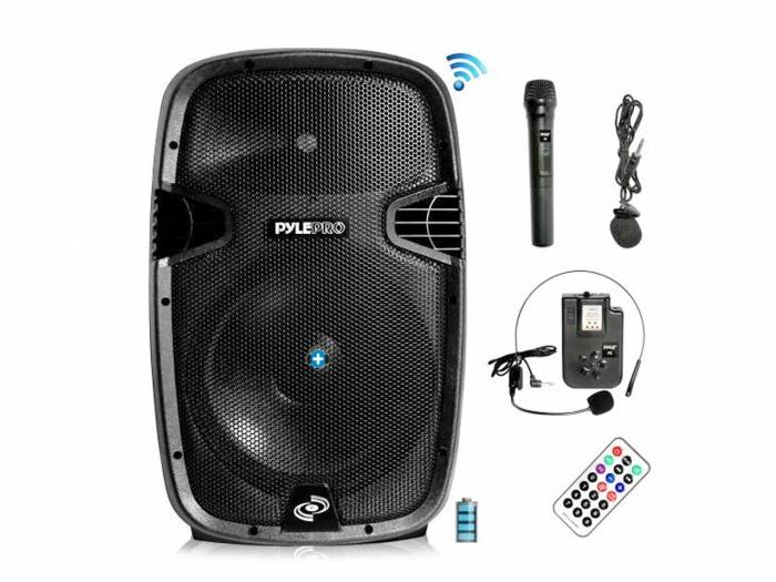 Pyle PPHP1241WMU - Altavoz Portatil Bluetooth con Bateria y Microfonia 1000w - 15