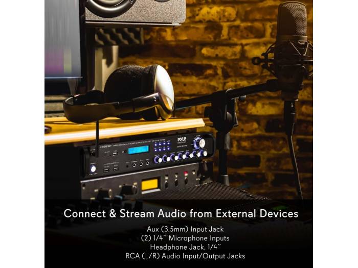 Pyle P2001BT- Amplificador con, RADIO USB Y 2000W Pyle Pro P2001BT - 7