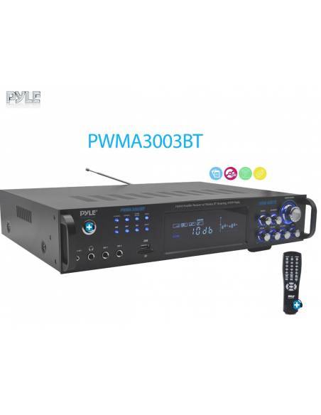 PWMA3003BT - Amplificador KARAOKE CON MICROFONIA INALAMBRICA, RADIO USB Y 3000W Pyle Pro PWMA3003BT - 12