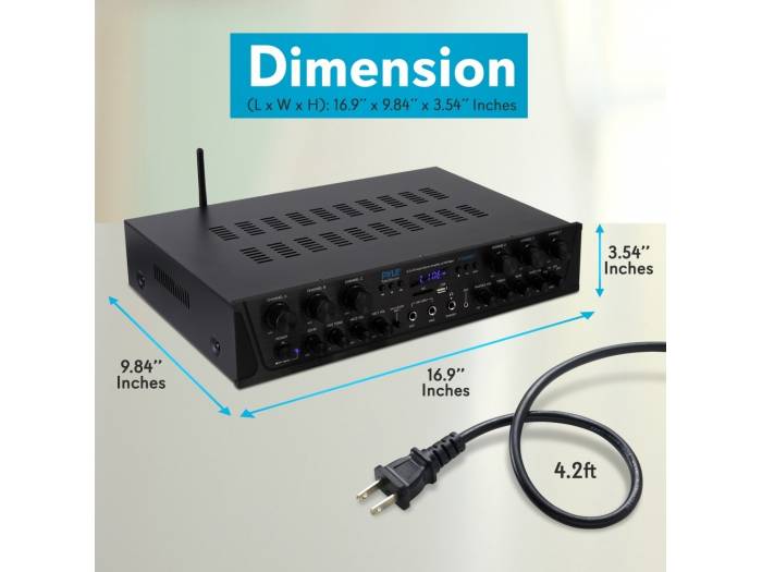 PYLE PTA66BT - Amplificador Hifi de 600w - 4