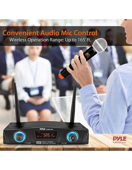 Pyle PDWM1980 - Microfono inalambrico de mano UHF de Pyle - 1