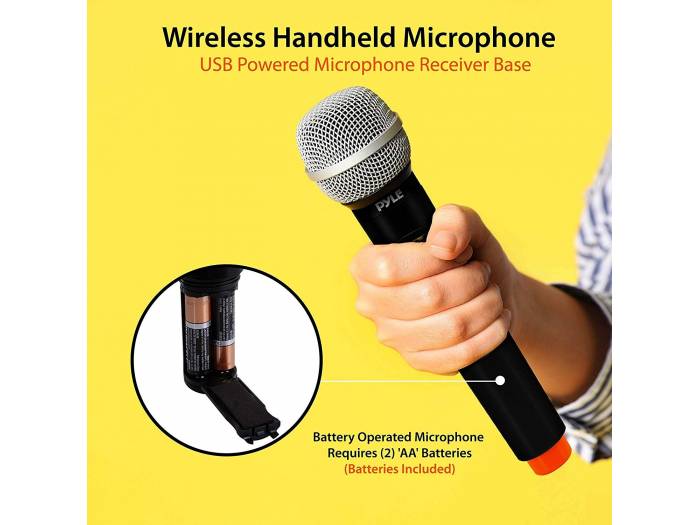 Pyle PDWM1980 - Microfono inalambrico de mano UHF de Pyle - 2
