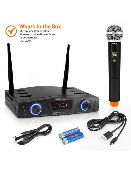 Pyle PDWM1980 - Microfono inalambrico de mano UHF de Pyle - 8