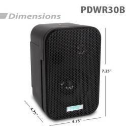 PYLE PRO PDWR30B PAREJA ALTAVOCES PASIVOS 4' EXTERIOR NEGROS 4 OHM - 1 2