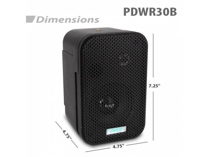 PYLE PRO PDWR30B PAREJA ALTAVOCES PASIVOS 4' EXTERIOR NEGROS 4 OHM - 2