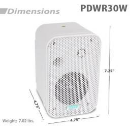 PYLE PRO PDWR30W PAREJA ALTAVOCES PASIVOS 4' EXTERIOR BLANCOS 4 OHM - 1 2