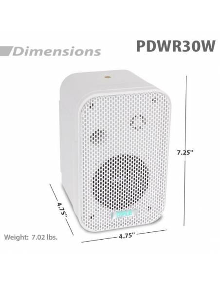 PYLE PRO PDWR30W PAREJA ALTAVOCES PASIVOS 4' EXTERIOR BLANCOS 4 OHM - 2