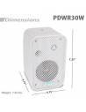 PYLE PRO PDWR30W PAREJA ALTAVOCES PASIVOS 4' EXTERIOR BLANCOS 4 OHM
