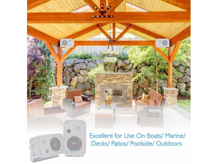 PYLE PRO PDWR30W PAREJA ALTAVOCES PASIVOS 4' EXTERIOR BLANCOS 4 OHM - 7