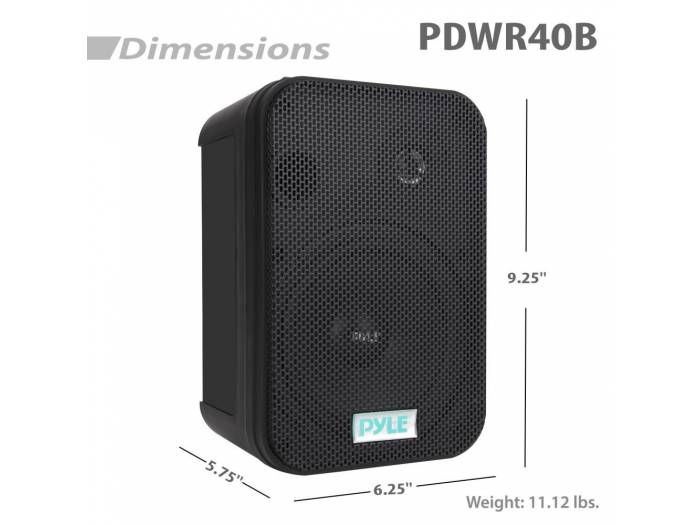 PYLE PRO PDWR40B PAREJA ALTAVOCES PASIVOS 5' EXTERIOR NEGROS 4 OHM - 3