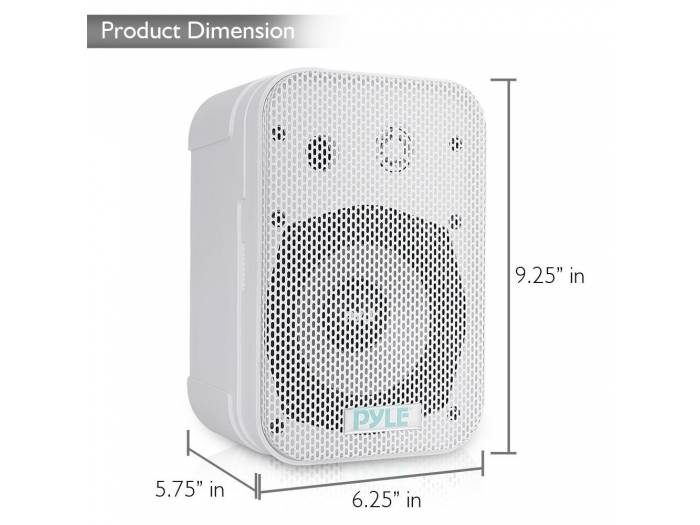 PYLE PRO PDWR40W PAREJA ALTAVOCES PASIVOS 5' EXTERIOR BLANCOS 4 OHM - 2