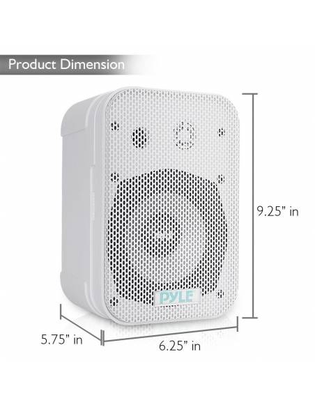 PYLE PRO PDWR40W PAREJA ALTAVOCES PASIVOS 5' EXTERIOR BLANCOS 4 OHM - 2