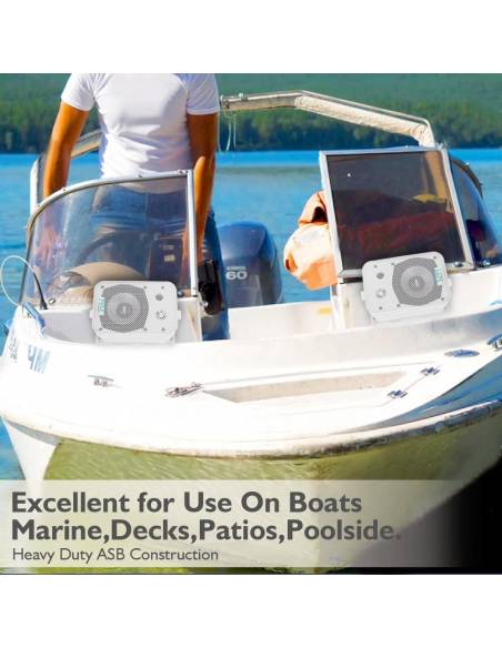 PYLE PRO PDWR40W PAREJA ALTAVOCES PASIVOS 5' EXTERIOR BLANCOS 4 OHM - 3