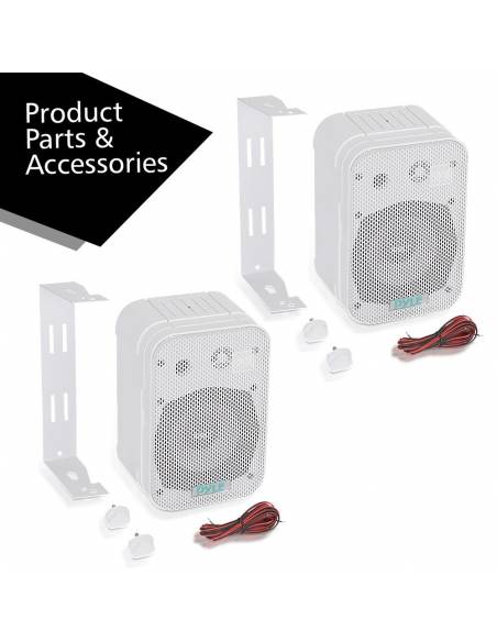 PYLE PRO PDWR40W PAREJA ALTAVOCES PASIVOS 5' EXTERIOR BLANCOS 4 OHM - 6