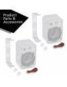 PYLE PRO PDWR40W PAREJA ALTAVOCES PASIVOS 5' EXTERIOR BLANCOS 4 OHM
