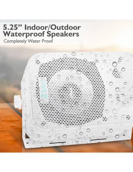 PYLE PRO PDWR40W PAREJA ALTAVOCES PASIVOS 5' EXTERIOR BLANCOS 4 OHM - 7