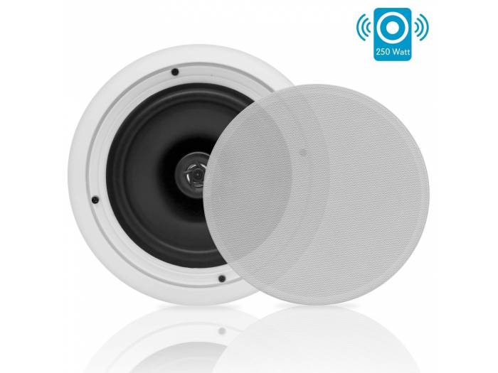 PYLE PDIC81RD - Pareja de altavoces de techo de 8  pulgadas