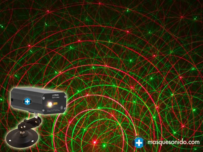 Party Light & Sound Mini FireFly Laser - MINI EFECTO LASER FIREFLY ROJO Y VERDE - 6
