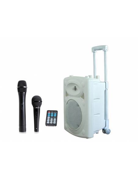 IBIZA SOUND PORT8VHF-BT-WH, Altavoz Portatil 8 Pulgadas, 400 W, Blanco - 1