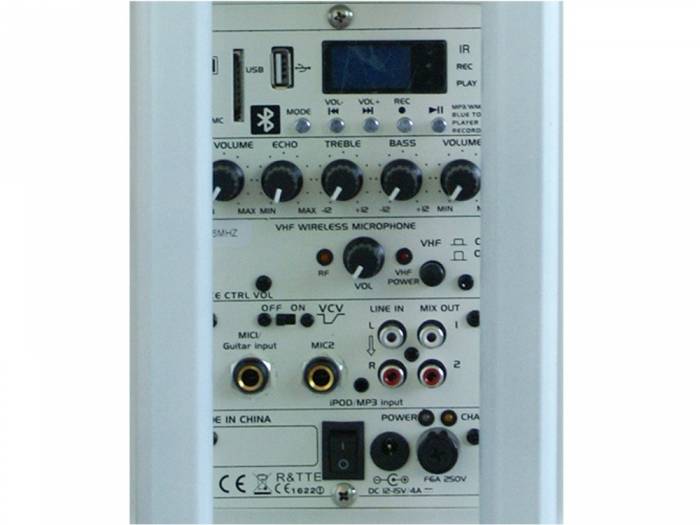 IBIZA SOUND PORT8VHF-BT-WH, Altavoz Portatil 8 Pulgadas, 400 W, Blanco - 3