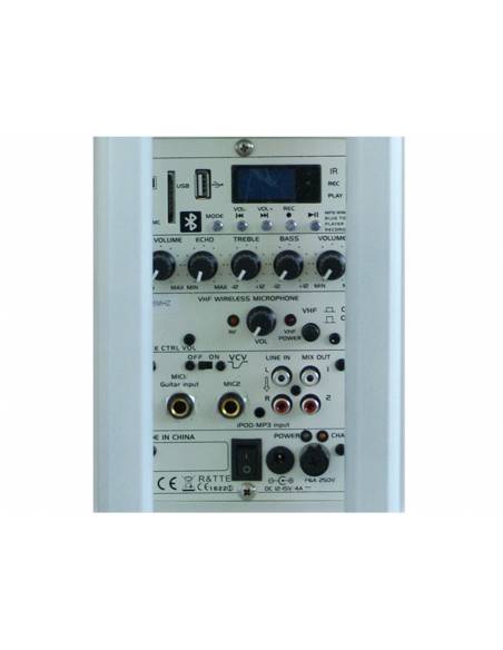 IBIZA SOUND PORT8VHF-BT-WH, Altavoz Portatil 8 Pulgadas, 400 W, Blanco - 3