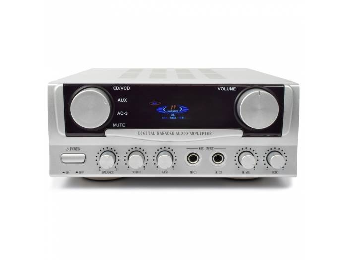 SKYTRONIC 103102 Amplificador karaoke con display 2 x 50w 2 entradas microfonos - 1