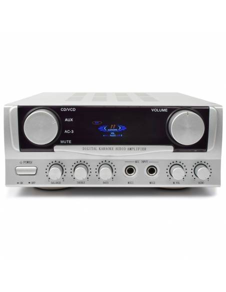 SKYTRONIC 103102 Amplificador karaoke con display 2 x 50w 2 entradas microfonos - 1