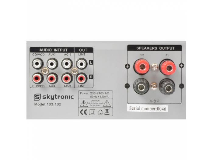 SKYTRONIC 103102 Amplificador karaoke con display 2 x 50w 2 entradas microfonos - 4