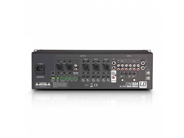 LD Systems ZONE 624 - Mesa de Mezclas de 4 zonas - 4