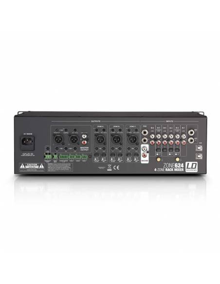 LD Systems ZONE 624 - Mesa de Mezclas de 4 zonas - 4