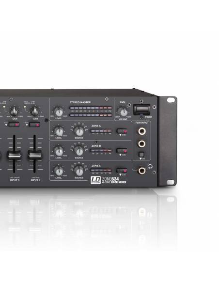 LD Systems ZONE 624 - Mesa de Mezclas de 4 zonas - 5
