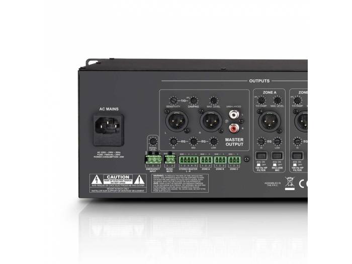 LD Systems ZONE 624 - Mesa de Mezclas de 4 zonas - 8