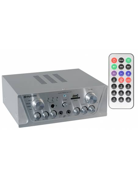Skytronic AV420S Amplificador Karaoke FM/USB/SD Plata  - 7